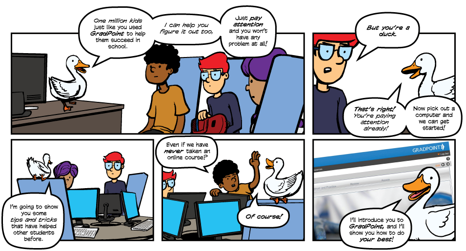 Pearson Gradpoint Instructional Comic 1